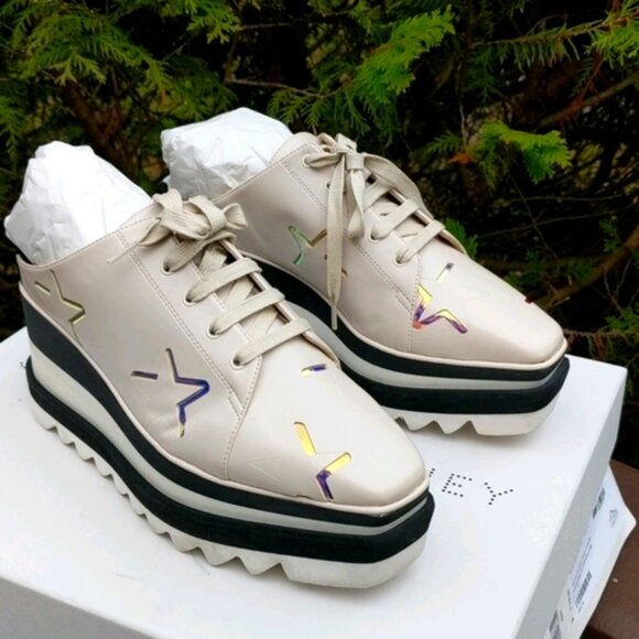 Stella McCartney Star Platform Wedge Mules - EUC - Picture 1 of 12